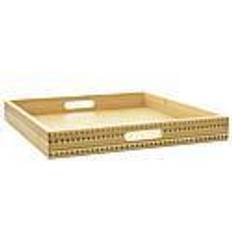 Serving Trays Gibson Home Sadler 15" Wood with Built-in Handles Serving Tray