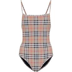 Burberry Check Swimsuit - Archive Beige