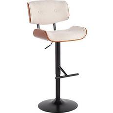 Black - Footrest Chairs Lumisource Lombardi Bar Stool 46.5"