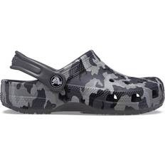 Crocs Kid's Classic Camo Clog - Black/Grey