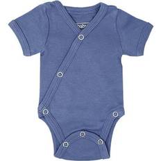 L'ovedbaby Organic Short-Sleeve Kimono Bodysuit - Slate (OR338sl)