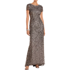 Adrianna Papell Sequined Cap Sleeve Gown Nile Price