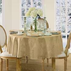 Polyester Tablecloths Elrene Home Fashions Barcelona Jacquard Tablecloth Gold (213.36x152.4)