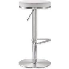 Stainless Steel Chairs TOV Furniture Fano Bar Stool 32"