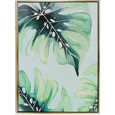 Ridge Road Décor Tropical Leaf Framed Art 36x47"