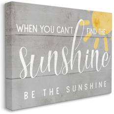Stupell Industries Be the Sunshine Phrase Charming Sign by Daphne Polselli Wall Decor 20x16"