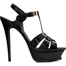 Saint Laurent Tribute T-Strap Sandal W - Black Patent