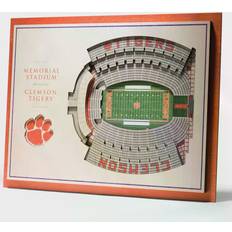 Clemson Tigers 3D Stadium Framed Art 17x13"