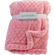 Barefoot Dreams CozyChic in The Wild Baby Blanket, Dusty Rose/Cream