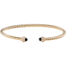 David Yurman Cablespira Bracelet - Gold/Onyx/Diamonds