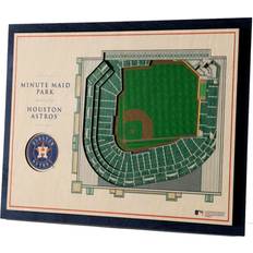 YouTheFan Houston Astros 5-Layer Stadiumviews 3D Wooden Wall Art