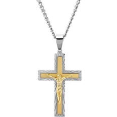 C&C Jewelry Crucifix Pendant Necklace - Silver/Gold