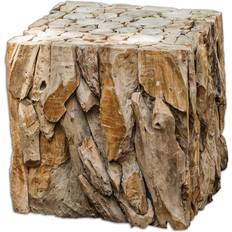 Uttermost Teak Root Bunching Cube Small Table 17x17"