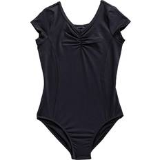 Rainbeau Moves Girl's Princess Seam Cap Sleeve Leotard - Black