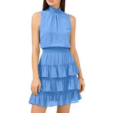1.State Mock Neck Sleeveless Dress - Iris Blue