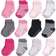Touched By Nature Organic Cotton Socks with Non-Skid Gripper for Fall Resistance - Pink (10763185)