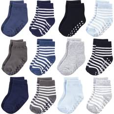 Touched By Nature Organic Cotton Socks with Non-Skid Gripper for Fall Resistance - Blue (10763181)