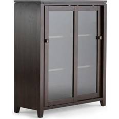 Sliding Doors Storage Cabinets Simpli Home Cosmopolitan Storage Cabinet 36x42.8"