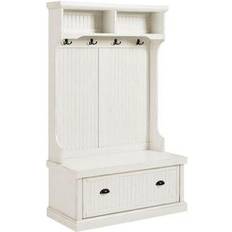 White Clothing Storage Crosley Furniture Seaside Clothes Rack 40x64.5"