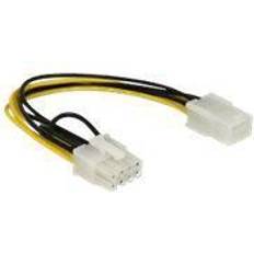 DeLock Current Cable [1x PCI-E plug 8-pin 1x PCI-E socket 6-pin] 20.00 cm Yellow, Black