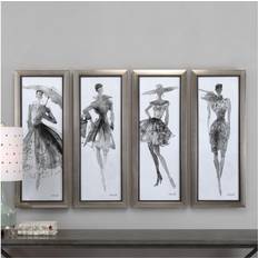 Framed Art Uttermost Fashion Sketchbook Print Fashion Sketchbook 33624 Transitional Framed Art