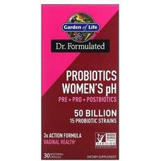 Gut Health Garden of Life Probiotics Women's pH, 50 Billion, 30 Vegetarian Capsules 30