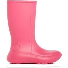 Ferragamo Rain Boots Ferragamo Gancini Low Wedge Rain Boots W - Hot Pink