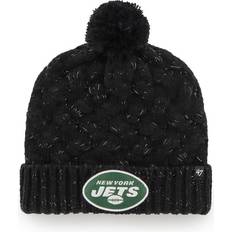 Sportswear Garment - Women Beanies '47 New York Jets Fiona Logo Cuffed Knit Hat with Pom Women - Black