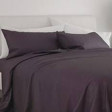 Home Collection Checkered Bed Sheet Purple (243.84x205.74)