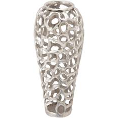 Vivian Lune Home Silver Eclectic Organic Punched SILVER Vase