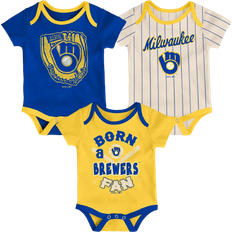 Bodysuits Outerstuff Milwaukee Brewers Bodysuit 3-pack - Royal/Gold/Cream