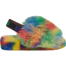 Multicolored Slides UGG Fluff Yeah Pride - Rainbow