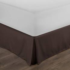 Home Collection Premium Pleated Valance Sheet Brown (99.06x190.5)