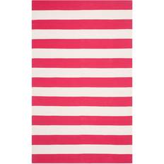 Safavieh Montauk Collection Red, White 48x48"