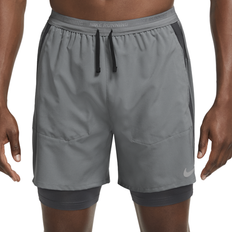 Nike Men's Stride Dri-FIT Hybrid Running Shorts - Smoke Grey/Dark Smoke Grey/Black