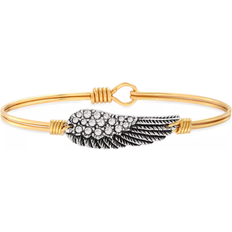 Luca + Danni Angel Wing Bangle Bracelet - Gold/Transparent