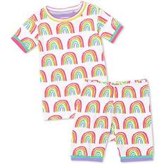 Hatley Organic Cotton Short Pajama Set - Pretty Rainbows (S22LRK217O)