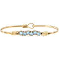 Luca + Danni March Starlight Birthstone Bangle Bracelet - Gold/Blue