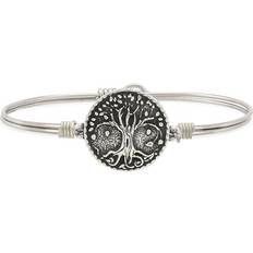 Luca + Danni Tree of Life Protection Bangle Bracelet - Silver/Black