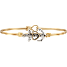 Luca + Danni Anchor Bangle Bracelet - Gold/Silver