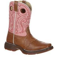 Durango Boot Little Kid Tan Lacey Western Boot - Tan & Pink