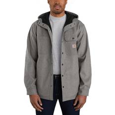 Carhartt Men Sweaters Carhartt Men's Rain Defender Relaxed Fit Heavyweight Hooded Shirt Jac Regular Heather Heather Regular