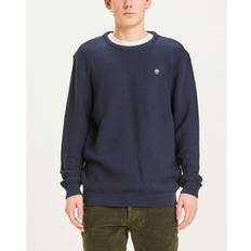 Knowledge Cotton Apparel Knit FIELD pique badge knit o-neck