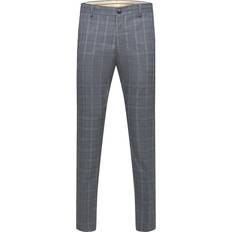 Slim Suit Trousers - Light Blue Sand Colored Dice