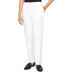 White Pants Alfred Dunner Women's Plus Classic Pants