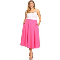 White Mark Plus Tasmin Flare Midi Skirts