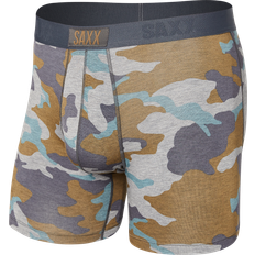 Saxx Vibe Camouflage Print Boxer Briefs Gray Camo