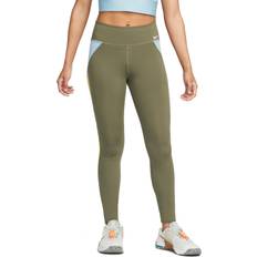 Nike Weiß Leggings Nike The One Colourblock Leggings Olive