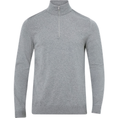 Selected Selected Slhberg Half Zip Jumper - Medium Grey Melange