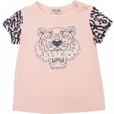 Kenzo Kid's Tiger Print Cotton T-shirt - Pink